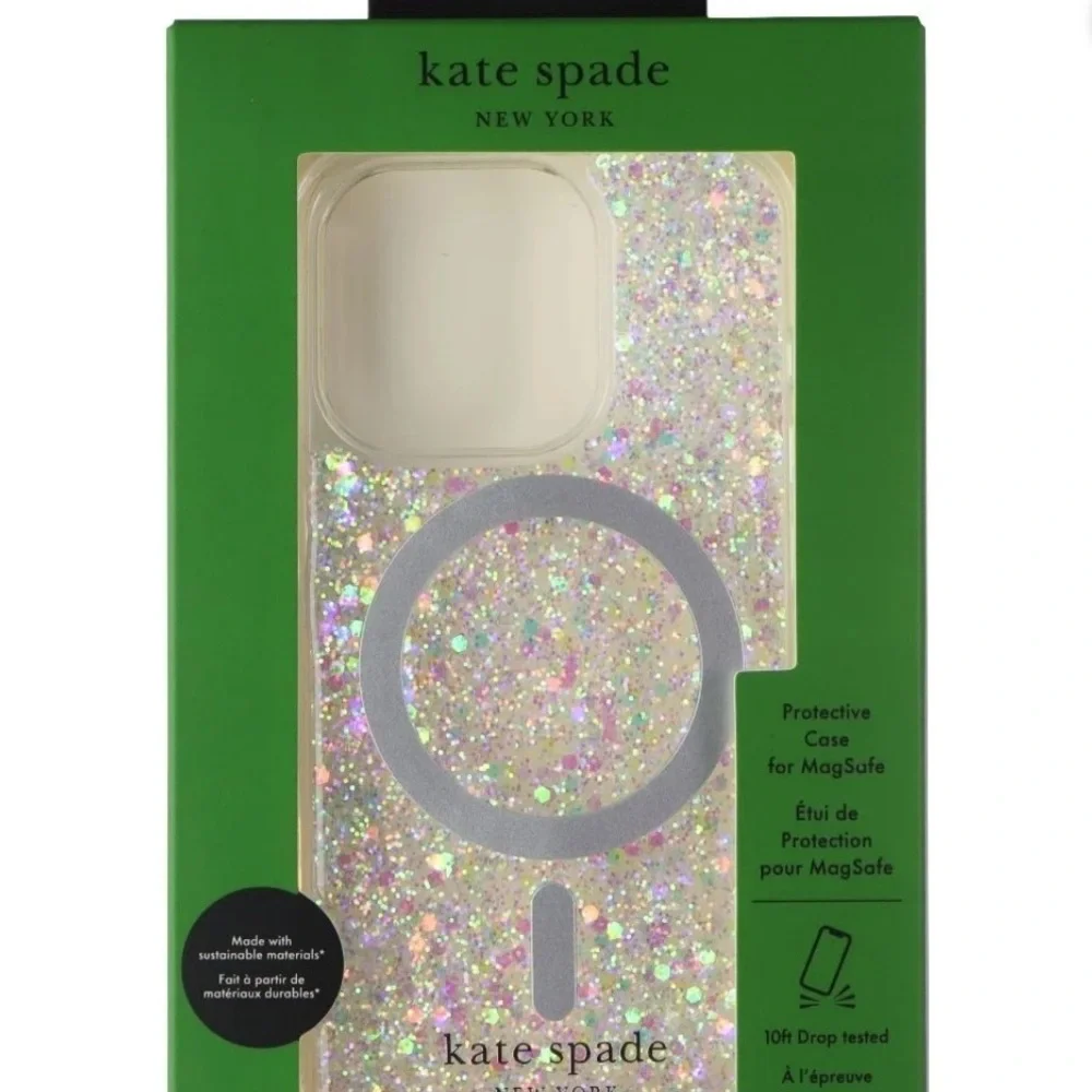 Kate Spade Silver Sparkle iPhone Case with Grip